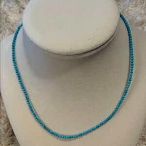Elegant Blue Beaded Necklace NWOT
